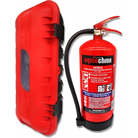 GAŚNICA PIANOWA 6L GPN-6x AB DO KUCHNI DOMOWA + SKRZYNKA BHP
